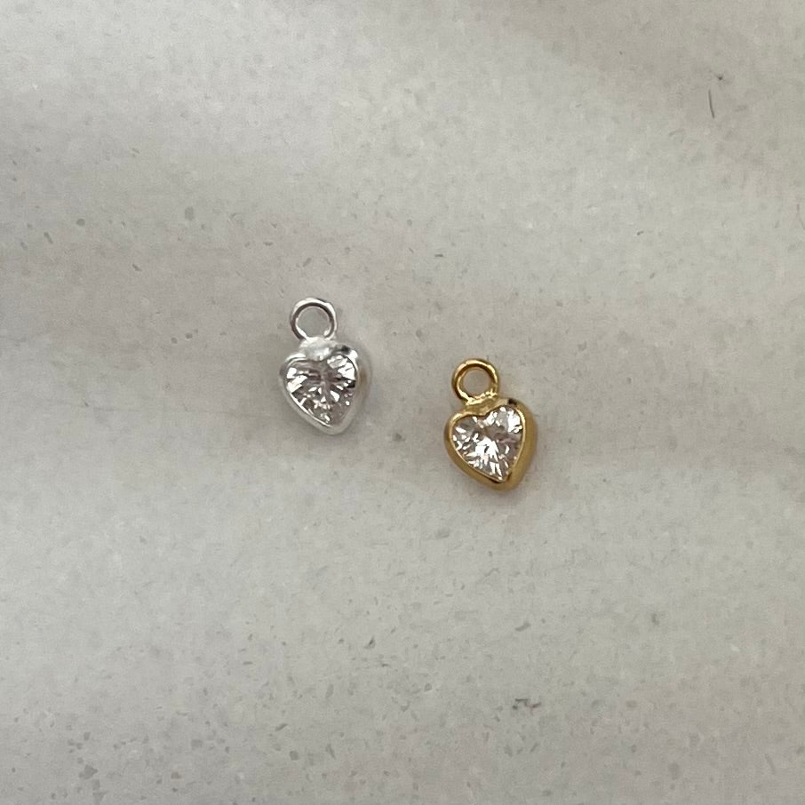 Heart Charm • Cubic Zirconia