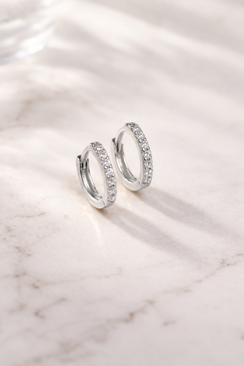 Silver Diamanté Huggies