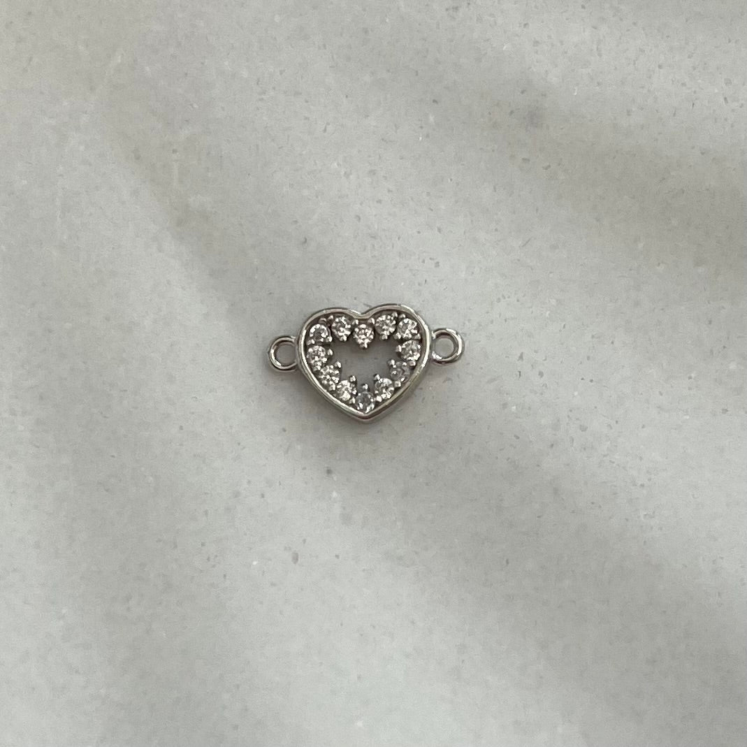 Heart Connector • Cubic Zirconia