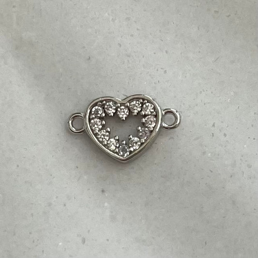 Heart Connector • Cubic Zirconia