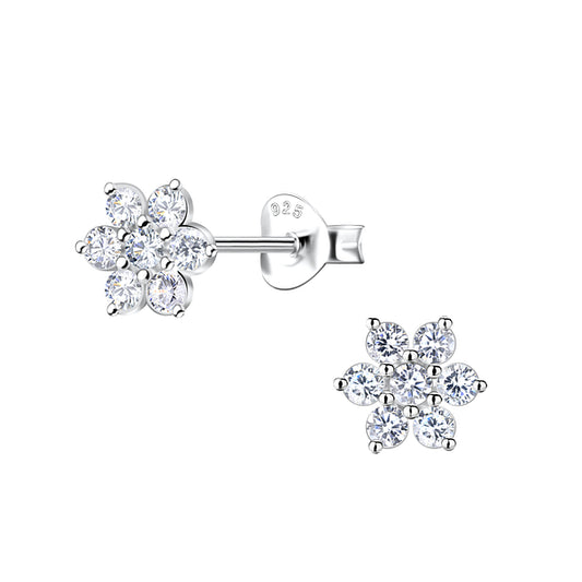 Flower Cubic Zirconia Studs