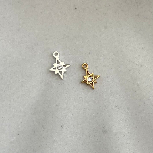North Star Charm • Cubic Zirconia