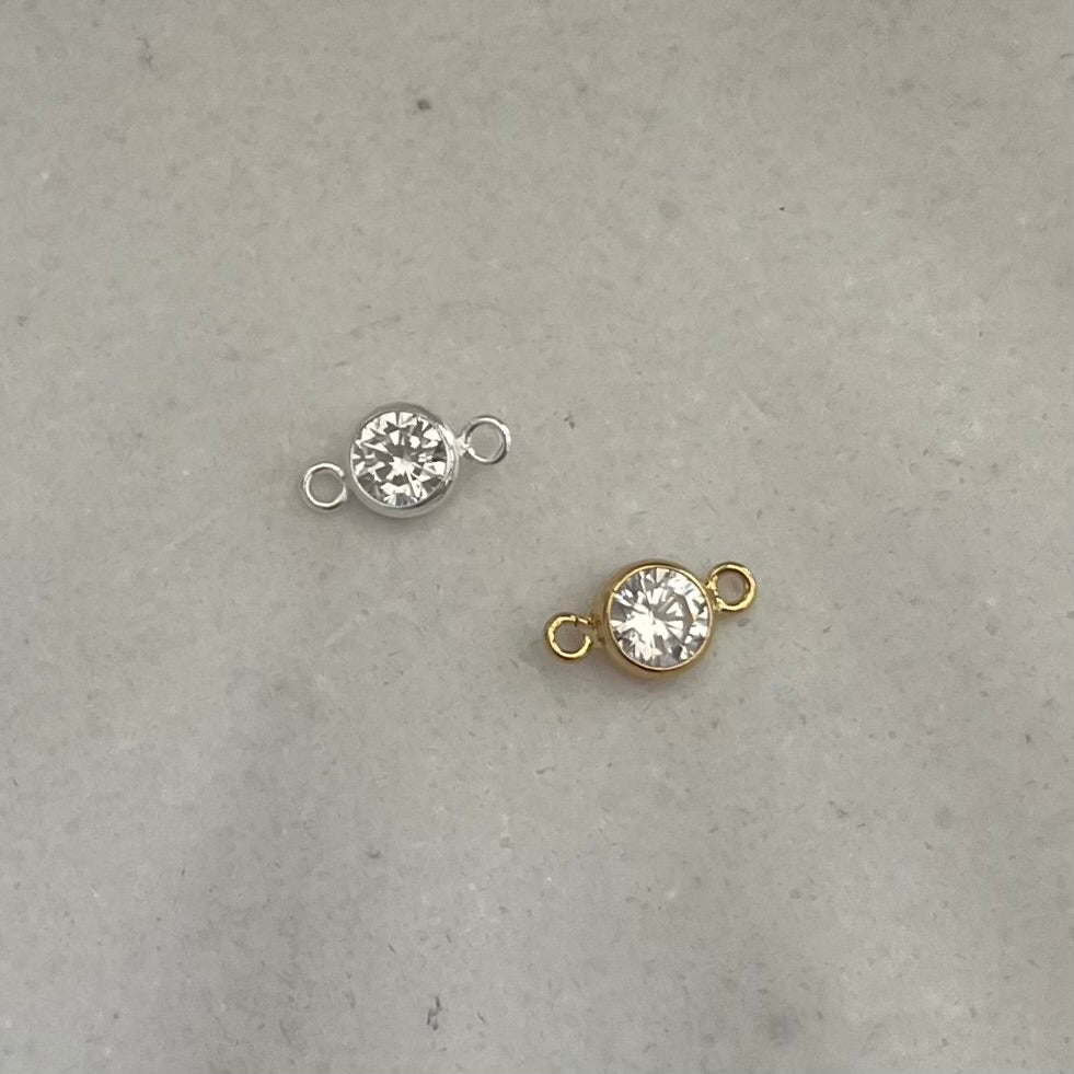 Round Connector • Cubic Zirconia