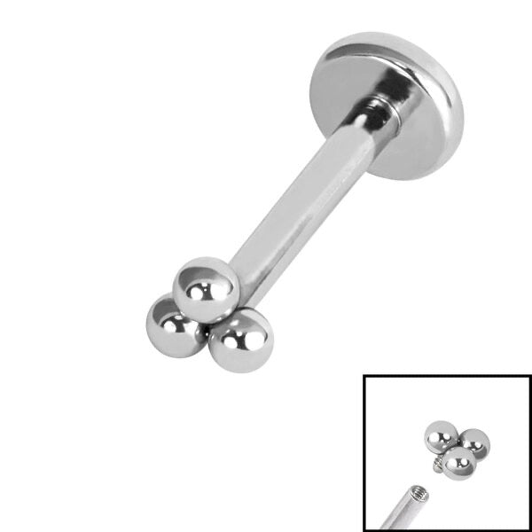 Trinity Ball Labret - Silver