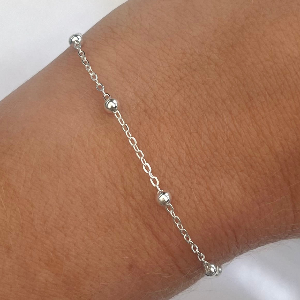 Silver Satellite Chain • 1.3mm with 3mm Balls