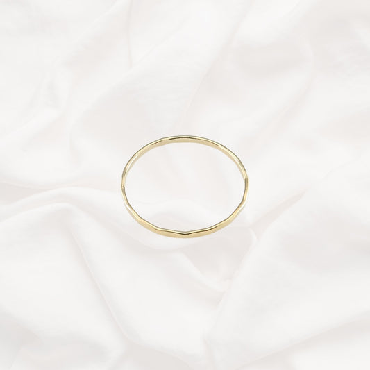 Gold Filled Hammered Stacking Ring