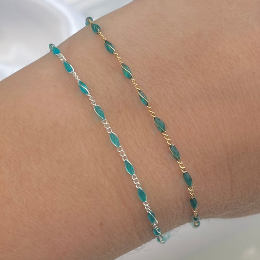 Sea Breeze Enamel • Figaro Chain