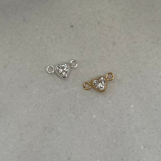 Heart Connector • Cubic Zirconia