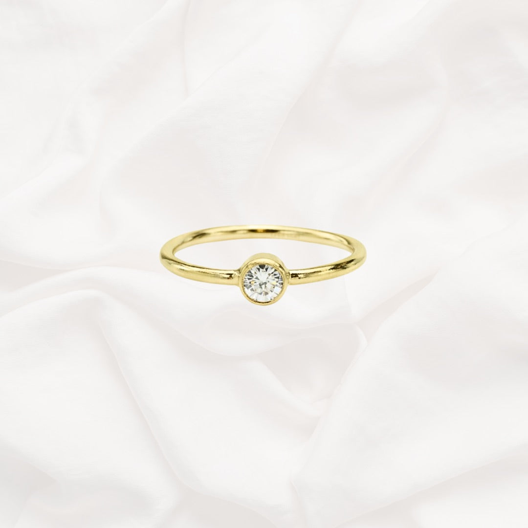 Gold Filled Ring with Cubic Zirconia