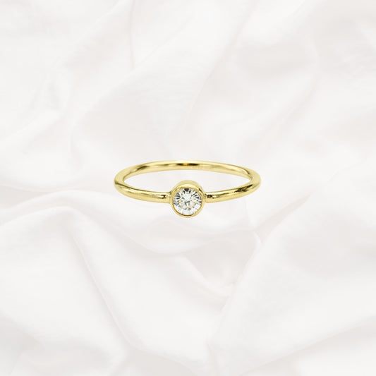 Gold Filled Ring with Cubic Zirconia