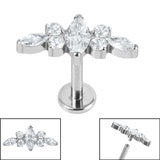 Jewelled Tiara Labret - Silver