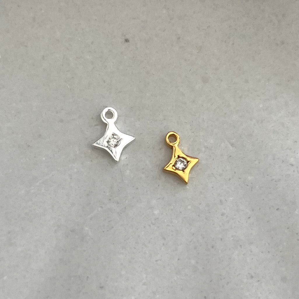 Mini Star Charm • Cubic Zirconia