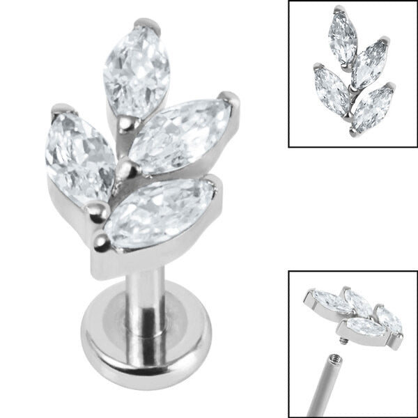 Jewelled Leaf - Silver